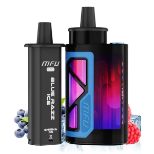 Blue Razz Ice: MFU SHISHA X5 – KIT DE VAPEO DESECHABLE DE 70,000 CALADAS