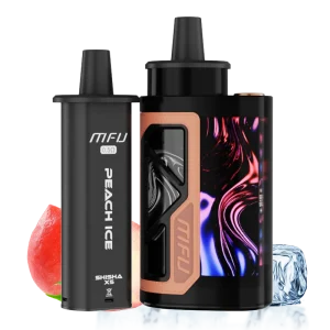 Peach Ice: MFU VAPE SHISHA X5 – KIT DE VAPEO DE 70,000 CALADAS